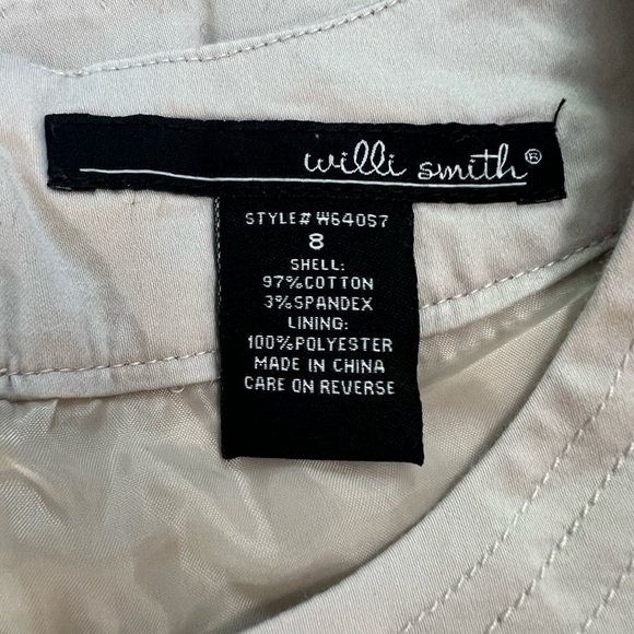 LAST CHANCE! Willi Smith Sleeveless Khaki Dress - Size 8 - Picture 7 of 8